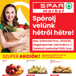 Spar Market - Bak, Nagykapornak, Zalalövő szórólap