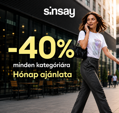 Sinsay - 40 % kedvezmény a hónap ajánlataira