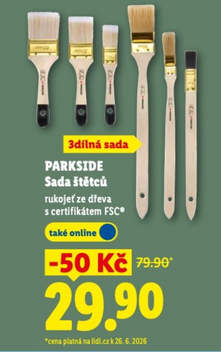 Parkside štětce v Lidlu za 29,90 Kč. K tomu další věci na malování