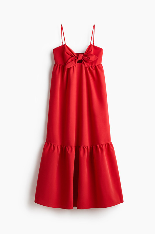 H&M volánové šaty s vázačkami ve slevě