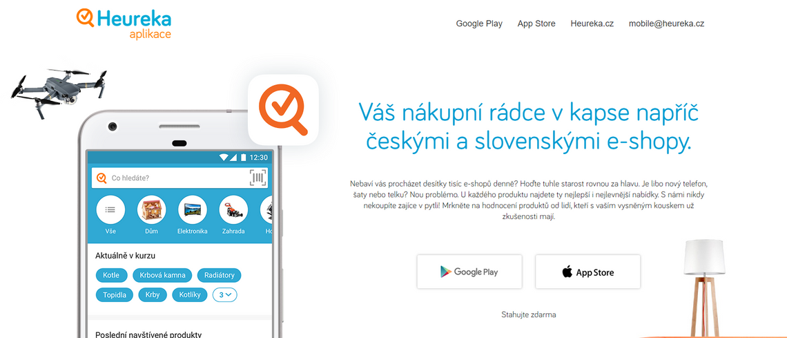 Mobilní aplikace Heureka