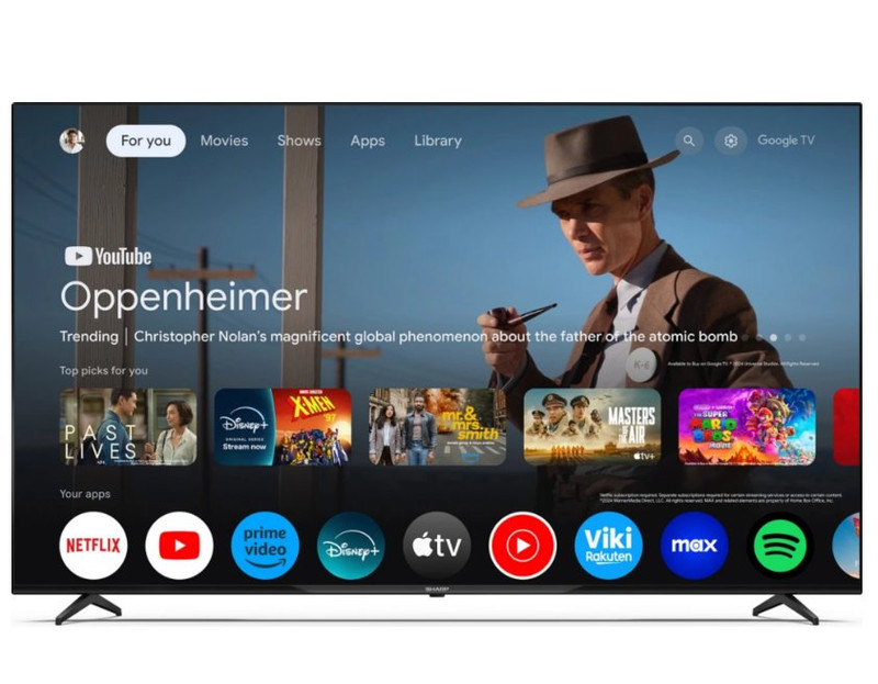 Sharp 178 cm 4K Google TV za 12 590 Kč. Za tyhle peníze bývá spíš 65 palců