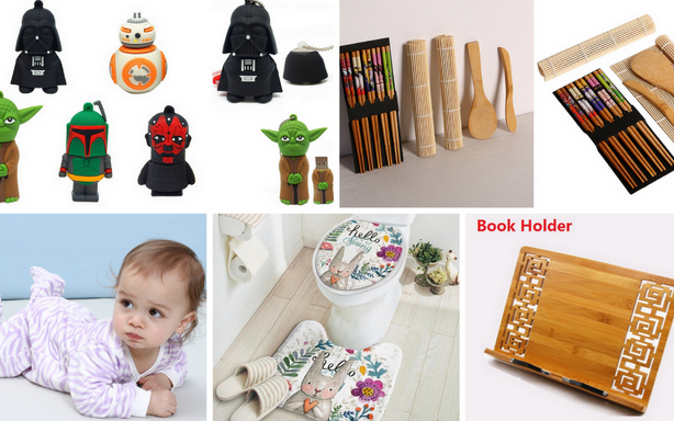AliExpress tipy - USB flash, sushi set, dětský overal