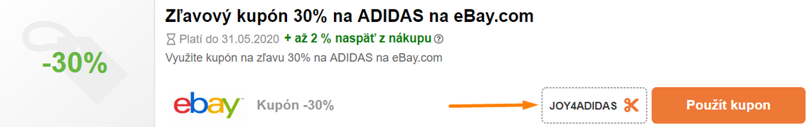 ebay zľavový kupón