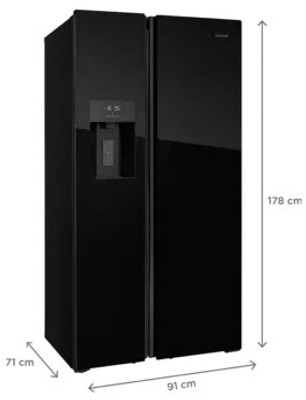 Concept LA7691bc americká lednice s výrobníkem ledu