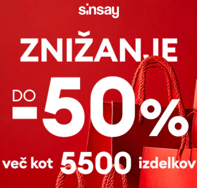 Sinsay - Znižanje do -50 %