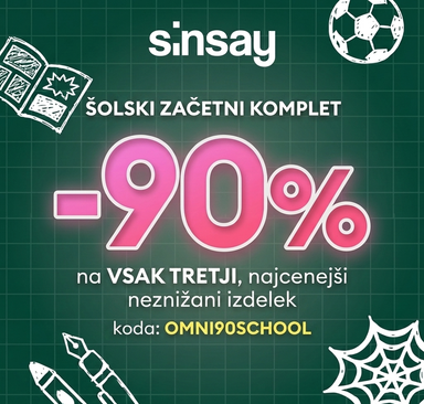 Sinsay - Šolski začetni komplet, -90 %