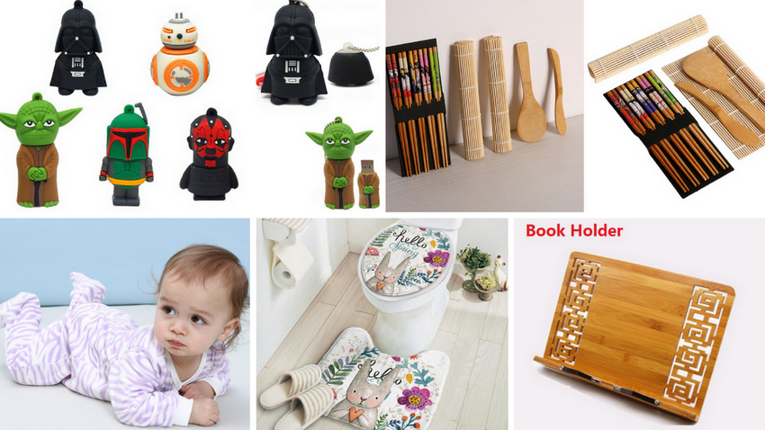 AliExpress tipy - USB flash, sushi set, dětský overal