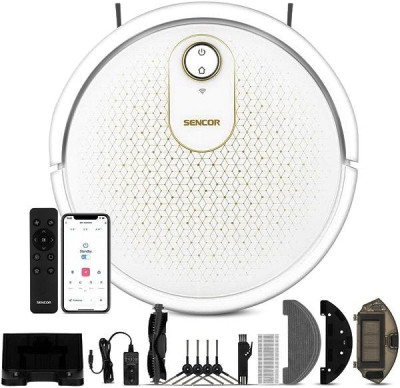 Robotický vysavač s mopem Sencor SRV 4550WH, jen 7,5 cm, za 1 495 Kč