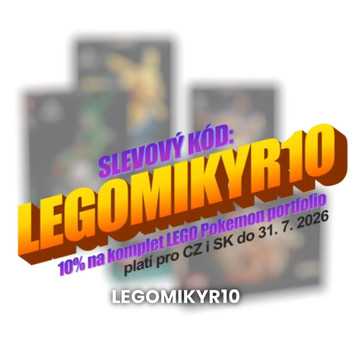 Kód LEGOMIKYR10: 10 % na LEGO Pokémon na Alze