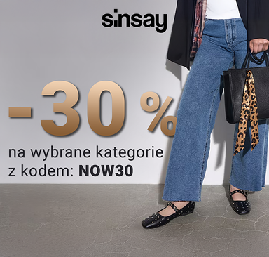 Sinsay - Zniżka 30 % na wybrane kategorie