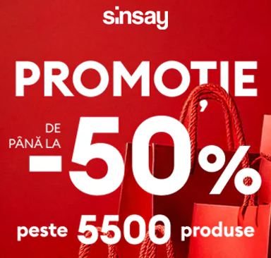 Sinsay - Promoție de până la -50%