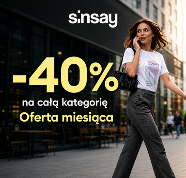 Sinsay - Zniżka 40 % na oferty miesiąca