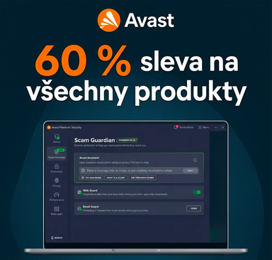 Avast - 60% sleva na všechny produkty