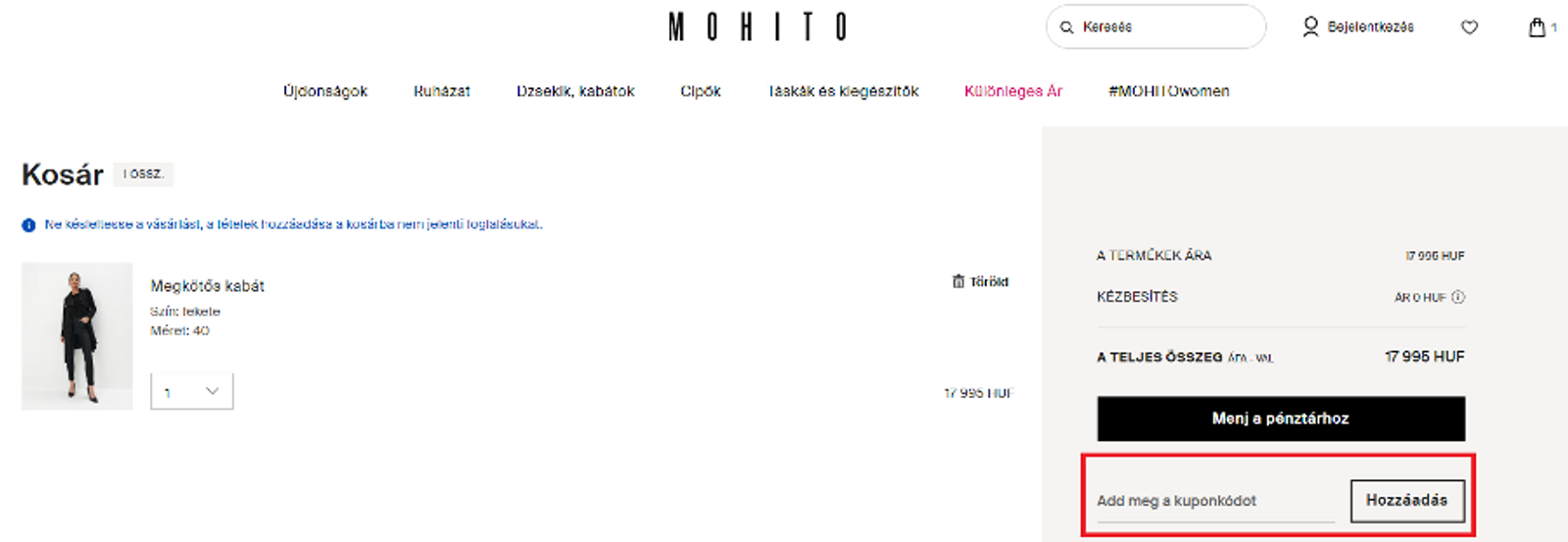 Mohito kupon