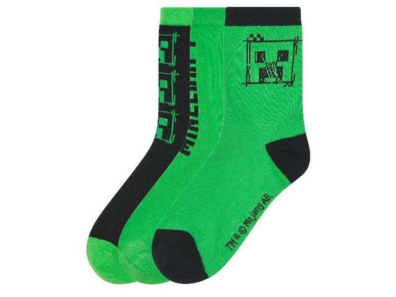 Ponožky s Minecraft, 3 páry v balení