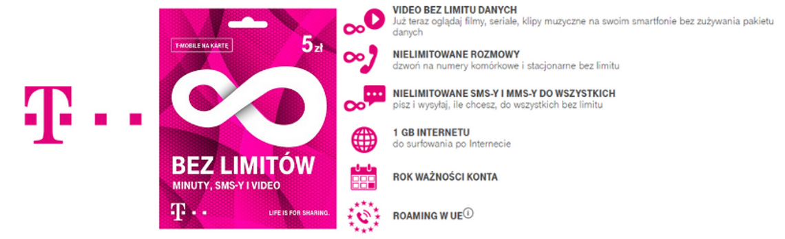 t-mobile na kartę 