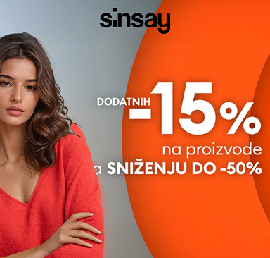 Sinsay - Dodatnih -15 % na rasprodaju