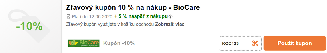 biocare kupón