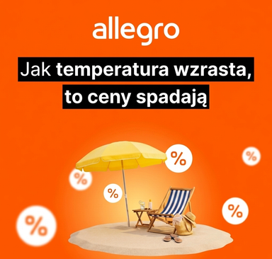Allegro - Jak temperatura wzrasta, to ceny spadają