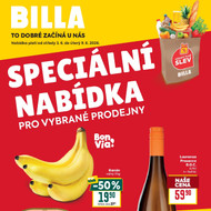 Billa - Speciální nabídka: vybrané prodejny