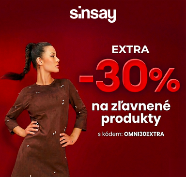 Sinsay - Extra -30 % na zlacnené produkty