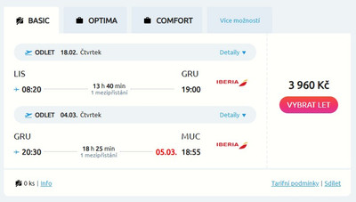 Letenky do Brazílie od 3 897 Kč. Jen pro odvážené.