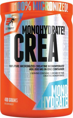 Extrifit kreatin monohydrát 400 g za 289 Kč na Pilulce, sleva 31 %
