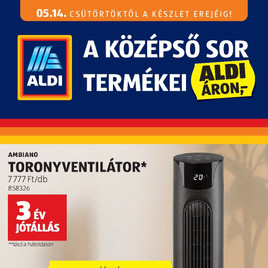 Aldi - Középső sor termékei