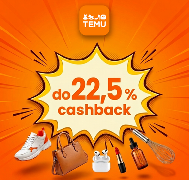 TEMU - cashback 22,5 %