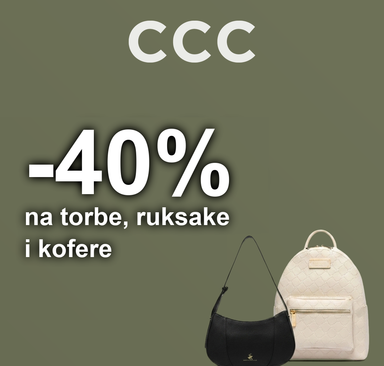 CCC - 40% na torbe, ruksake i kofere