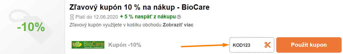 biocare zľavový kupón