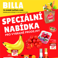 Billa - Speciální nabídka: vybrané prodejny
