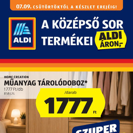 Aldi - Középső sor termékei