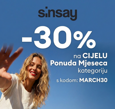 Sinsay – 30% popusta na odabrane proizvode