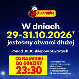 Biedronka - Otwarci dłużej 29-31.10
