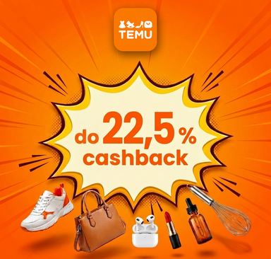 TEMU - cashback 22,5 %
