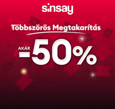 Sinsay - Akár 50% kedvezmény