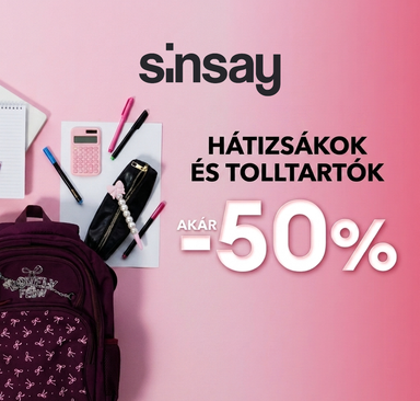 Sinsay - Hátizsákok és tolltartók akár -50%