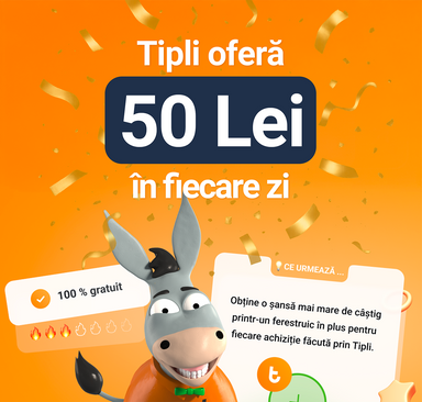 Tipli oferă 50 Lei în fiecare zi