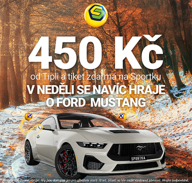 Sazka - 450 Kč za registraci přes Tipli