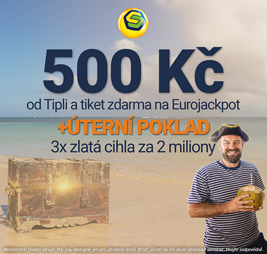 Sazka - 500 Kč od Tipli za registraci
