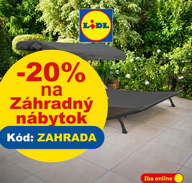 Lidl - 20 % na záhradný nábytok