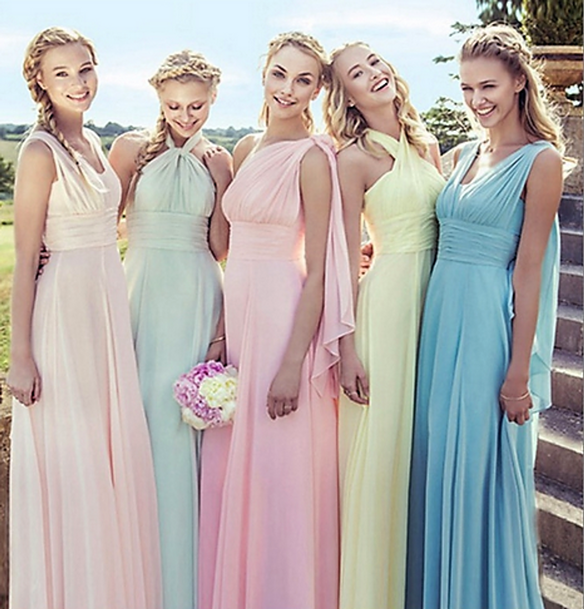 Długa sukienka z szyfonu