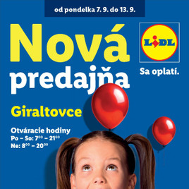 Lidl - Nová predajňa v Giraltovce