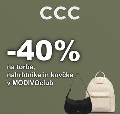 CCC - 40% na torbe, nahrbtnike in kovčke v MODIVOclub