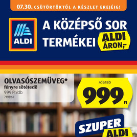 Aldi - Középső sor termékei
