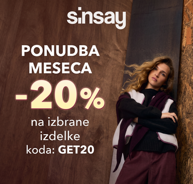 Sinsay - Ponudba meseca -20 % na izbrane izdelke