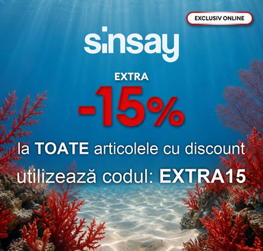 Sinsay - Extra -15% la toate articolele reduse
