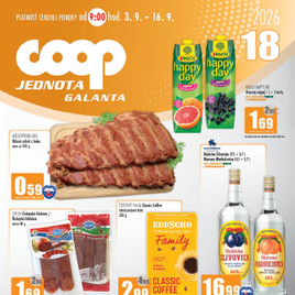 COOP Jednota - Regionálny leták COOP Jednota Galanta